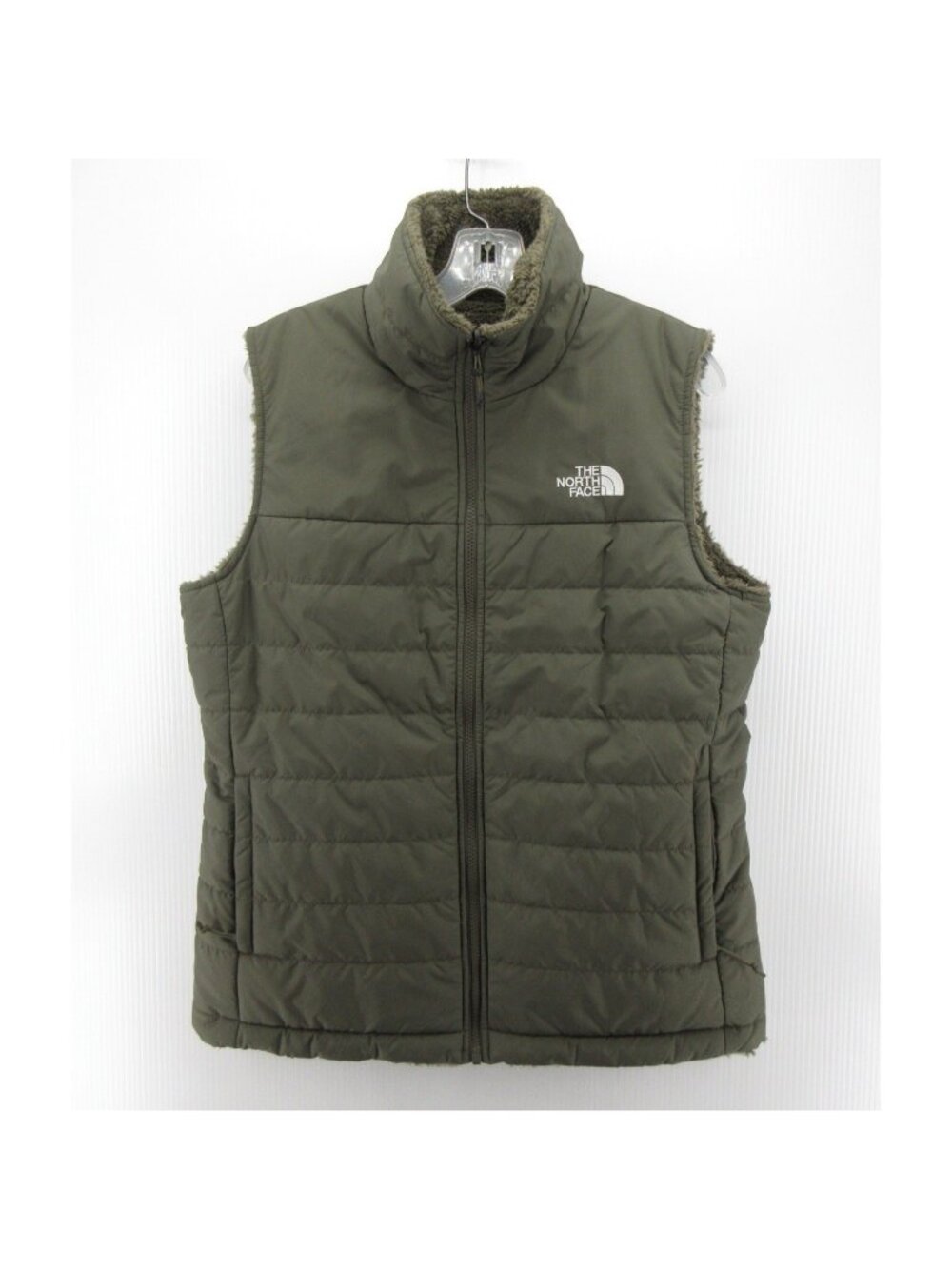 The North Face Vest Large Reversible Mossbud Fleece Jacket Insulated